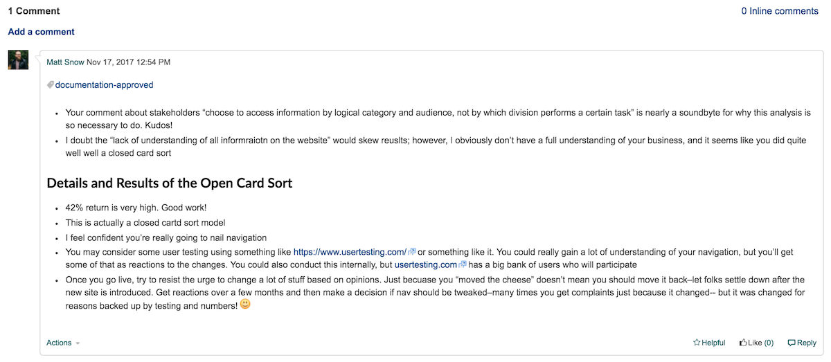 Example Documentation Comment